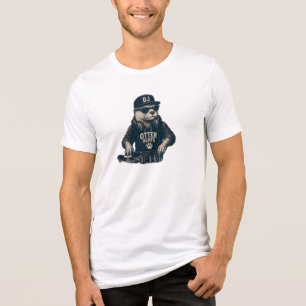 T-shirt En Tri-matière Illustration de platine tournante EDM vintage de l