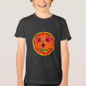 T-shirt En Tri-matière Illustration de visage de pizza souriante (Recto)