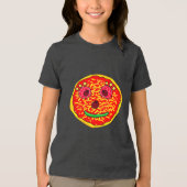T-shirt En Tri-matière Illustration de visage de pizza souriante (Recto)