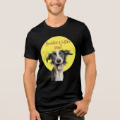 T-shirt En Tri-matière Illustration drôle de la frontière Collie Papa Chi (Recto)