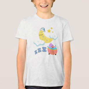T-shirt En Tri-matière Illustration du coucher du dessin mignon