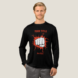 T-shirt En Tri-matière Illustration d'un poing serré perçant un mur