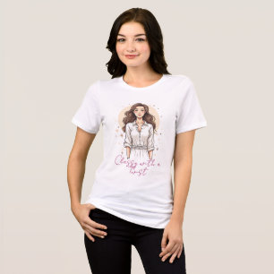 T-shirt En Tri-matière Illustration d'une femme élégante et confiante