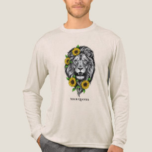 T-shirt En Tri-matière Illustration florale Lion et Tournesol