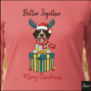 T-shirt En Tri-matière Illustration graphique de Renne Pointer à poil dur