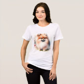 T-shirt En Tri-matière Image d'aquarelle mignonne Pomeranian (Recto plein)