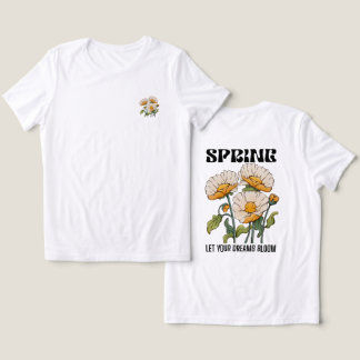 T-shirt En Tri-matière Impression botanique vintage avec un printemps de