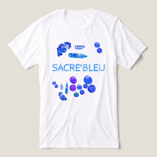 T-shirt En Tri-matière Impression d'art Choses Bleues