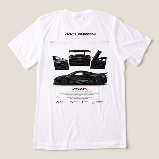 T-shirt En Tri-matière Impression graphique de supercar (Design Verso)