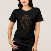 T-shirt En Tri-matière Infernal Skull Knight with Fiery Eyes (Recto)