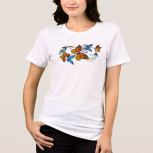 T-shirt En Tri-matière Infinité de papillons monarques