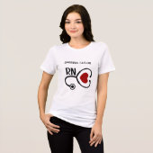 T-shirt En Tri-matière Infirmière cardiaque Stéthoscope RN (Recto plein)