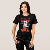 T-shirt En Tri-matière Infirmière d'Halloween sans peur (Recto plein)