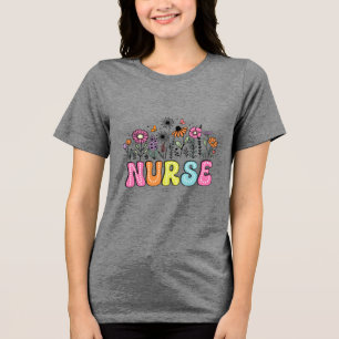 T-shirt En Tri-matière Infirmière Florale "Blossoming Healer"