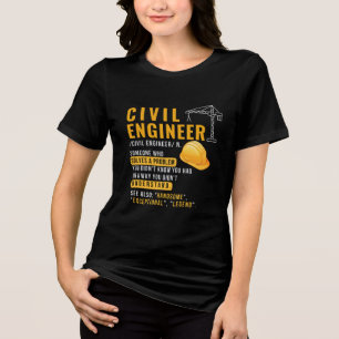 T-shirt En Tri-matière Ingénieur civil