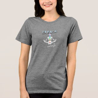 T-shirt En Tri-matière Inhale, Exhale, Namaste" Yoga Tee