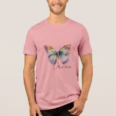 T-shirt En Tri-matière Inspirational Mint Aqua Blue Dream Butterfly (Recto)