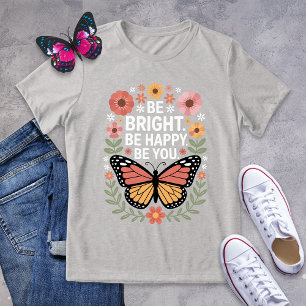T-shirt En Tri-matière Inspirationnel papillon floral rétrospectif Tee