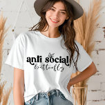 T-shirt En Tri-matière Introduction à la typographie moderne anti-papillo<br><div class="desc">Anti Social Butterfly Modern Typography Introvert Womens Tshirt Fashion Top présente le texte "Anti Social Butterfly" dans la typographie de script moderne et accentué avec un simple papillon. Un cadeau parfait pour les personnes introverties pour lui et elle pour l'anniversaire, Noël, Fête des Mères, Fête des pères et plus encore....</div>