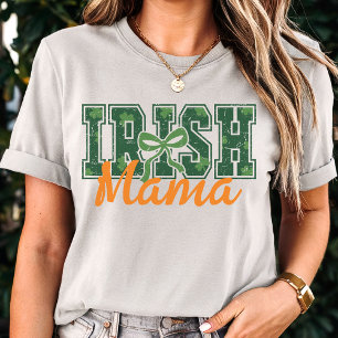 T-shirt En Tri-matière Irish College Type Green 4-Leaf Clovers Papa