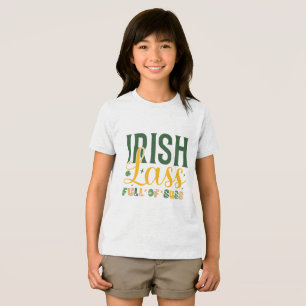T-shirt En Tri-matière Irish Lass Full of Sass - Jolie et amusante St Pat