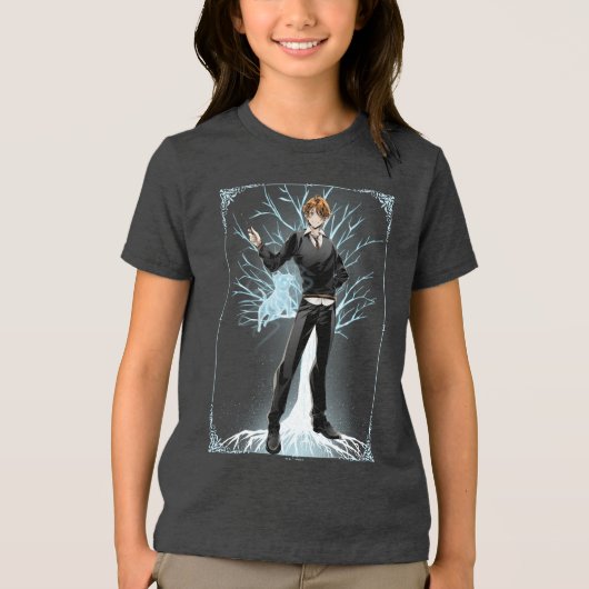 T-shirt En Tri-matière Jack Russell Terrier Patronus d'Anime Ron Weasley (Recto)