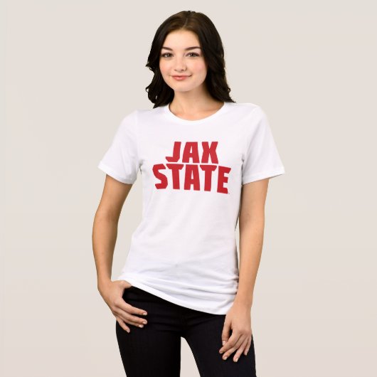 T-shirt En Tri-matière Jacksonville State University JAX STATE Bold Red (Recto plein)