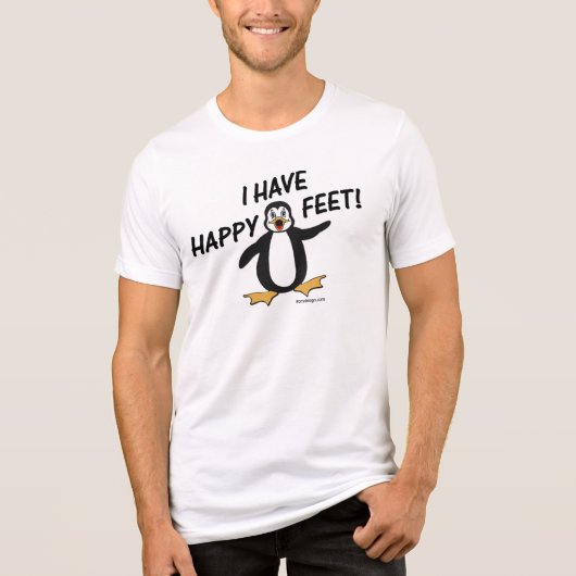 T-shirt En Tri-matière J'Ai Des Pieds Heureux ! (Recto)