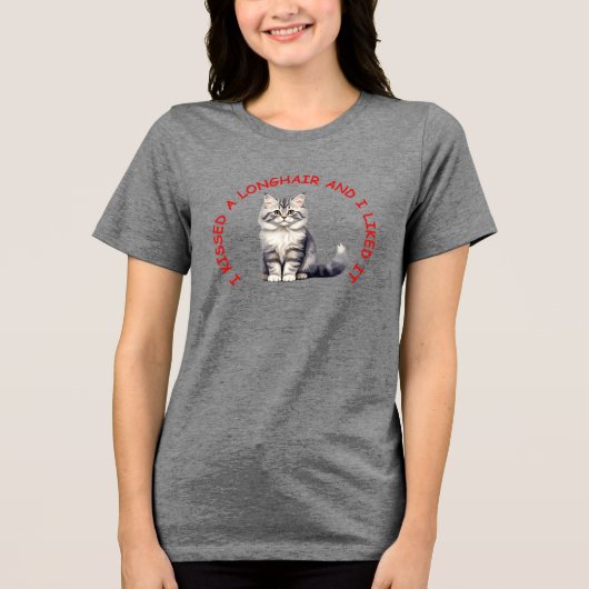 T-shirt En Tri-matière J'ai embrassé un chat britannique longhair (Recto)