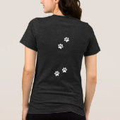 T-shirt En Tri-matière J'ai mon chat ici ! Photo personnalisée - foncé (Verso)