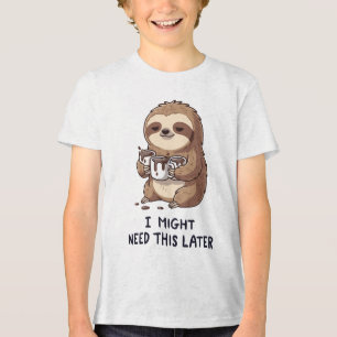 T-shirt En Tri-matière J'Ai Peut-Être Besoin De Café Plus Tard - Lazy Slo