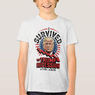T-shirt En Tri-matière J'Ai Survécu À La Récession De Trump 4 7 25 - 4 9