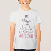 T-shirt En Tri-matière J'ai une fonte - Drôle Snowman Design (Recto)