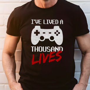 T-shirt En Tri-matière J'ai Vécu Mille Vies Joueur Vidéo