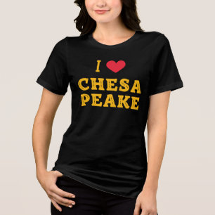 T-shirt En Tri-matière j'aime Chesapeake, Virginie