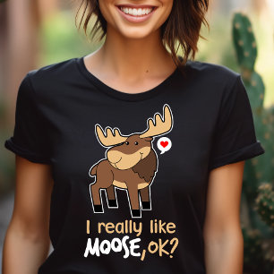 T-shirt En Tri-matière J'aime Juste Vraiment Les Élans, Ok ? Amoureux De