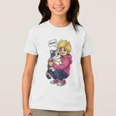 T-shirt En Tri-matière J'aime le chat (Recto)