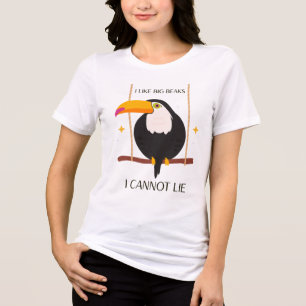 T-shirt En Tri-matière J'aime les gros becs je ne peux pas mentir Toucan
