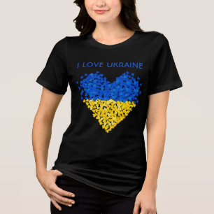 T-shirt En Tri-matière J'aime l'Ukraine. Soutien à l'Ukraine. Chemise T