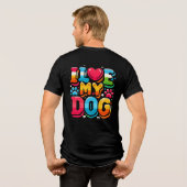 T-shirt En Tri-matière J'Aime Mon Chien (Verso intégral)