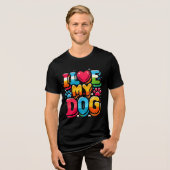 T-shirt En Tri-matière J'Aime Mon Chien (Recto plein)