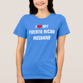 T-shirt En Tri-matière J'Aime Mon Mari Portoricain (Recto)