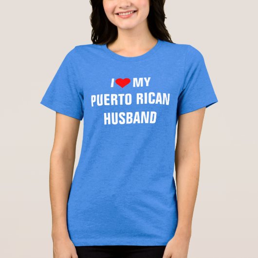 T-shirt En Tri-matière J'Aime Mon Mari Portoricain (Recto)