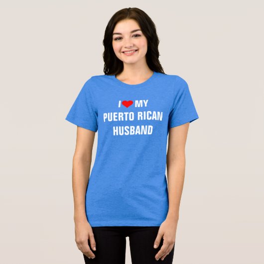 T-shirt En Tri-matière J'Aime Mon Mari Portoricain (Recto plein)