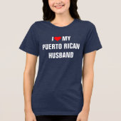 T-shirt En Tri-matière J'Aime Mon Mari Portoricain (Recto)