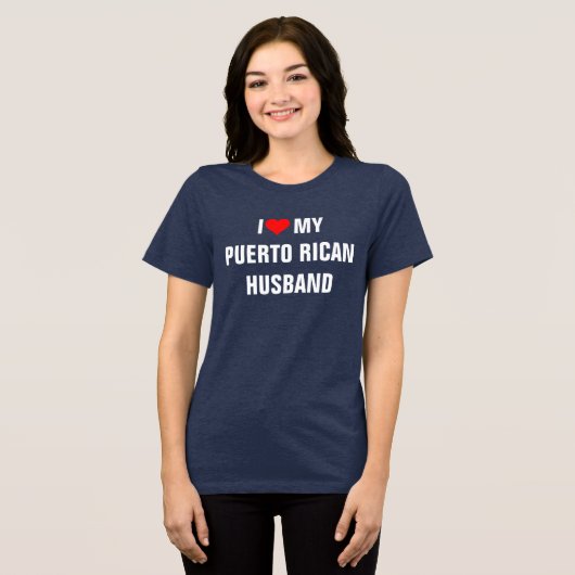 T-shirt En Tri-matière J'Aime Mon Mari Portoricain (Recto plein)