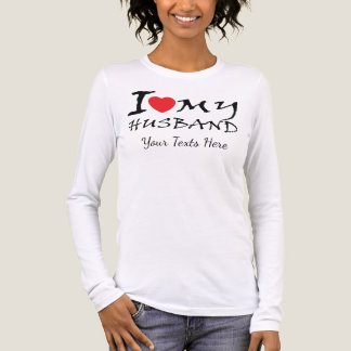 T-shirt En Tri-matière J'aime mon mari texte avec symbole de cœur rouge p