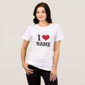 T-shirt En Tri-matière J'aime Nom (Recto plein)