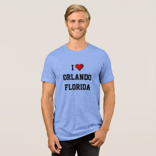 T-SHIRT  EN TRI-MATIÈRE J'AIME ORLANDO, FLORIDE