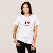 T-shirt En Tri-matière « J'aime » personnaliser avec vos propres mots pou (Recto plein)
